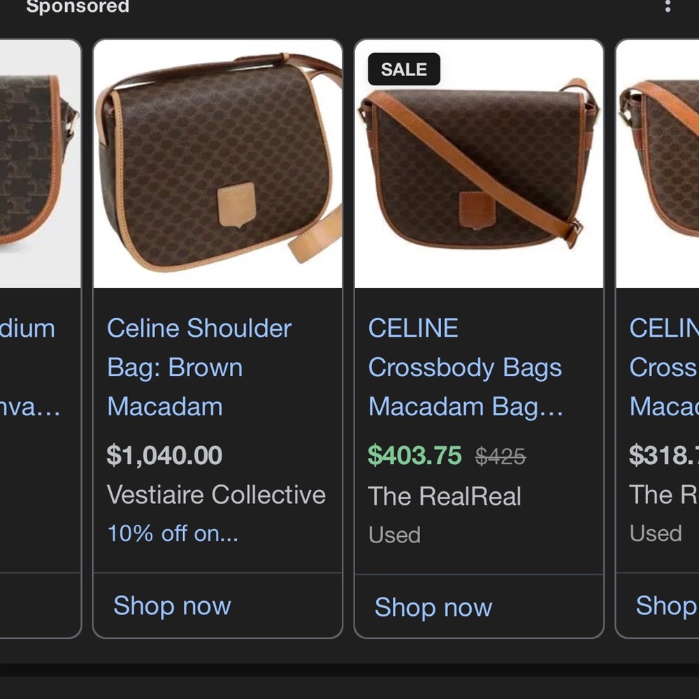 CELINE Vintage Macadam Crossbody (excellent condition) - Picture 5 of 14